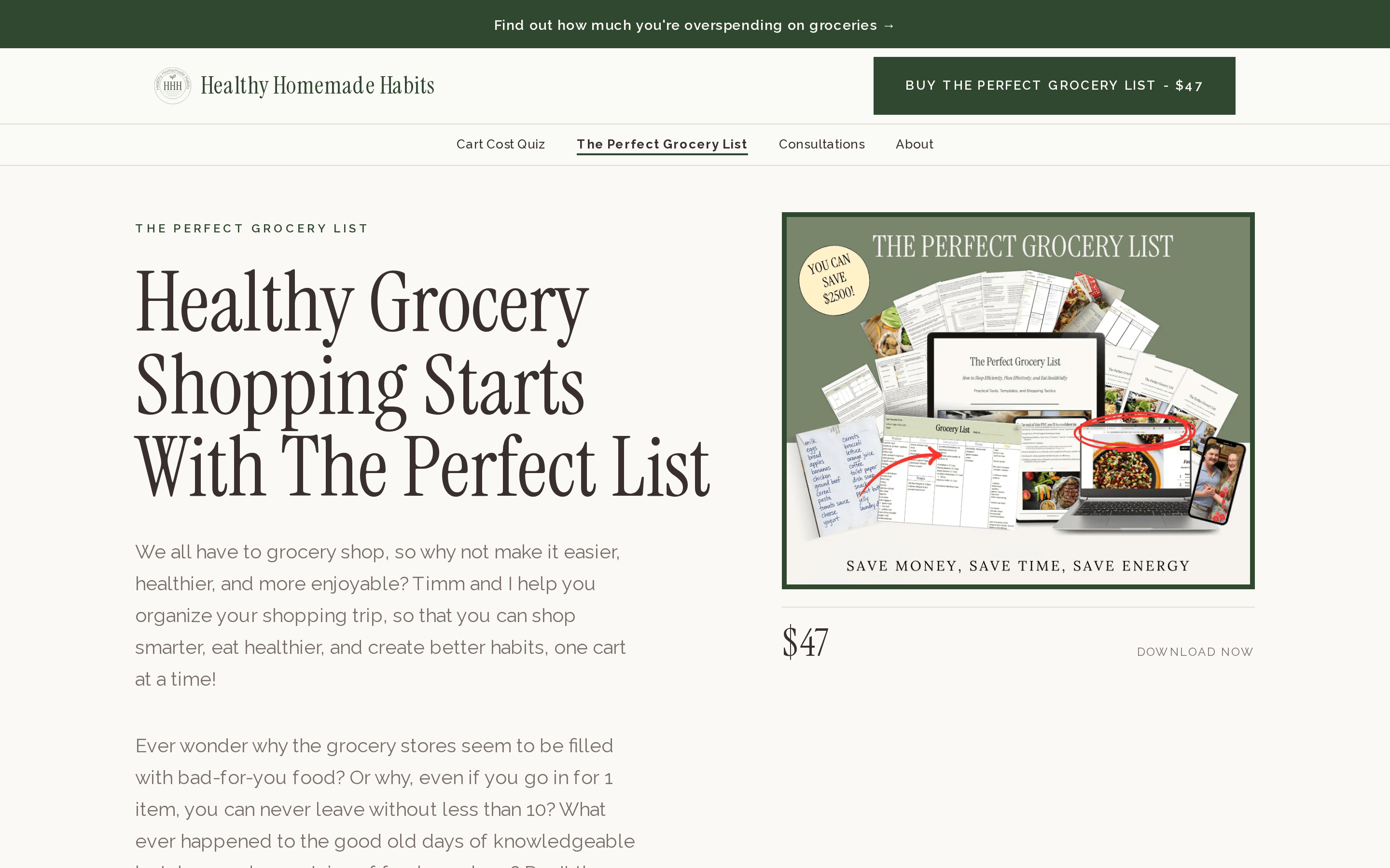 The grocery list builder, the other top feature.
