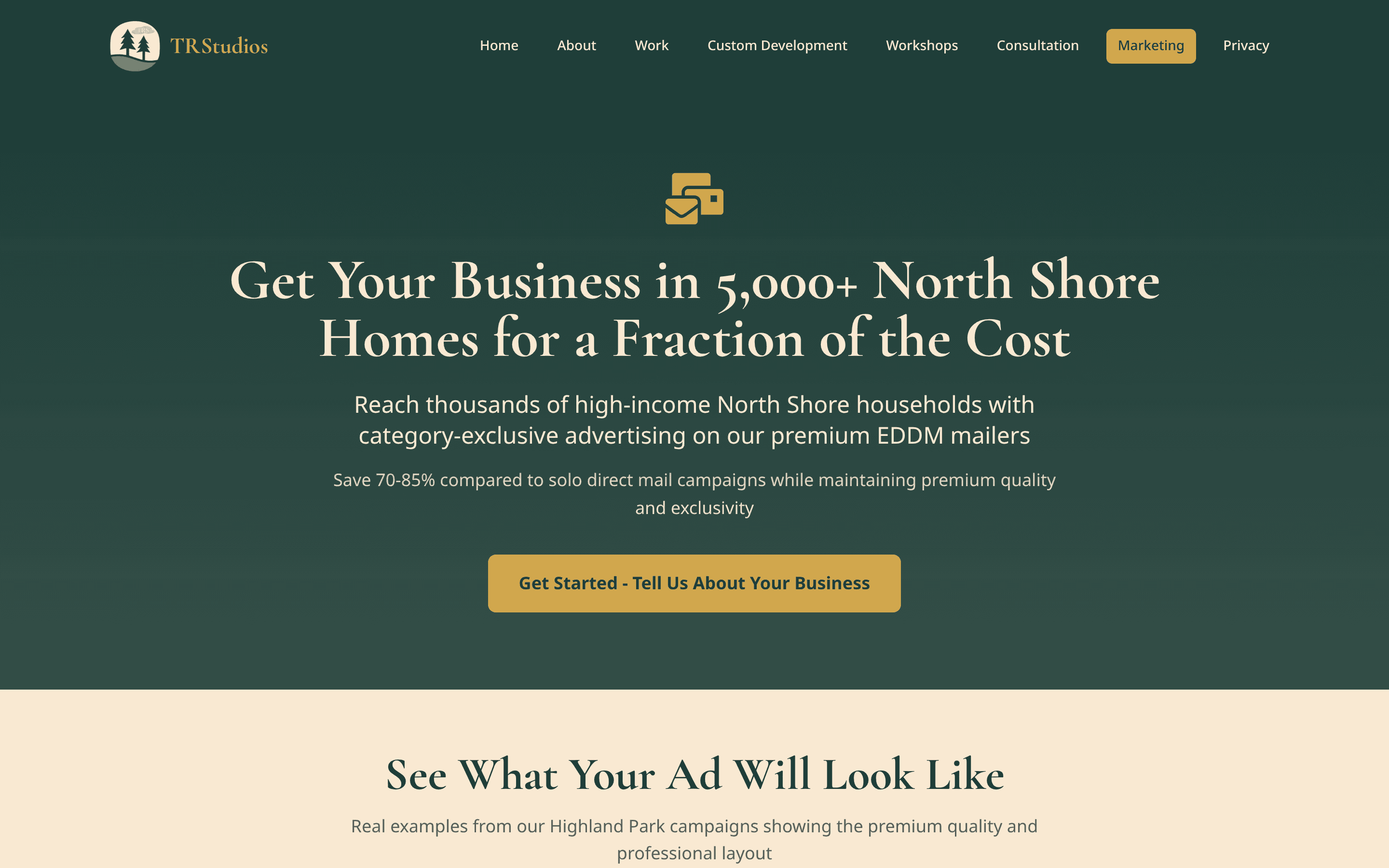 Marketing offers, including postcard direct mail campaigns.